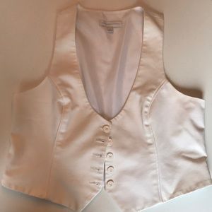 White women’s tuxedo style vest